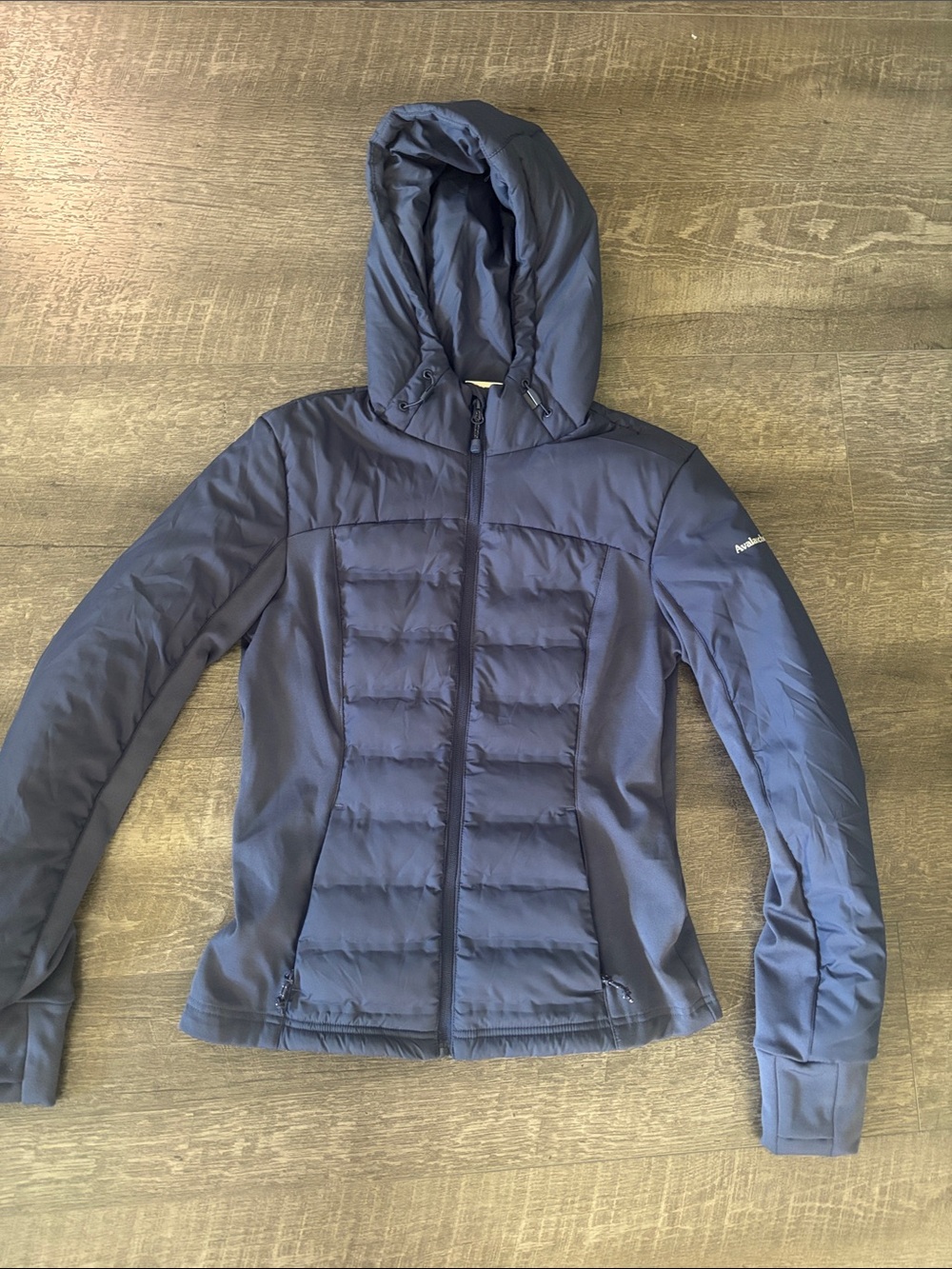 Women's Quilted Hooded Avalanche Jacket - Navy size small